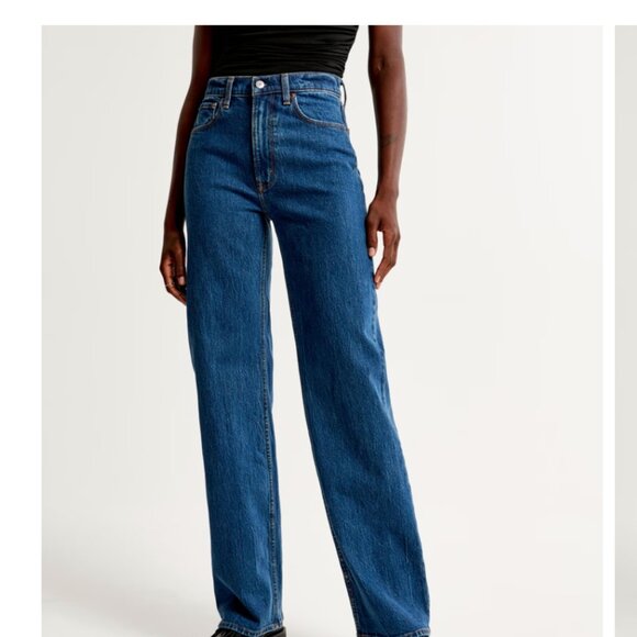 Abercrombie High Rise 90s Relaxed Jean size 25 Short - Picture 2 of 4